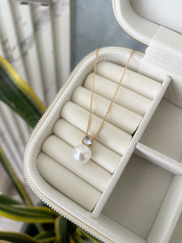 Collar Perla y Cristal