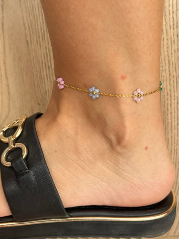 Tobillera de Flores