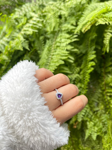 Anillo Corazón Morado