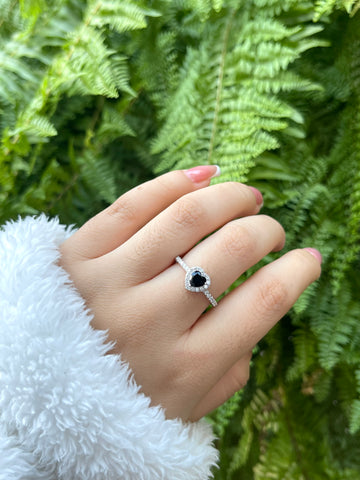 Anillo Corazón Negro