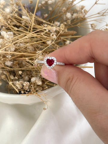 Anillo Corazón Brillante