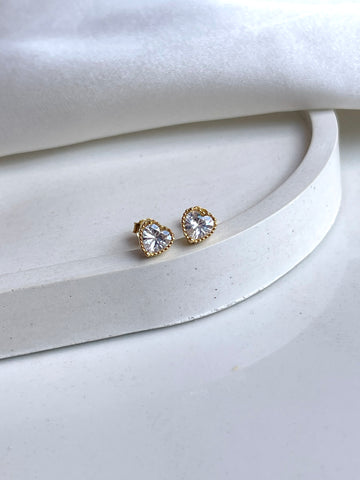 Aretes Corazón Brillante P