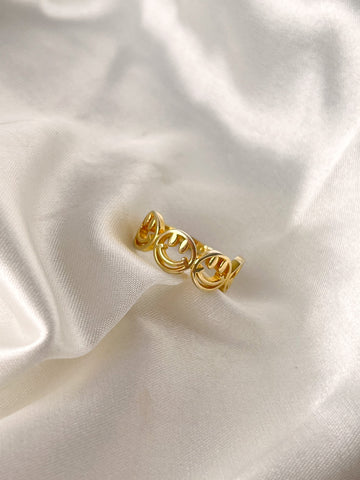 Anillo de caras Dorado
