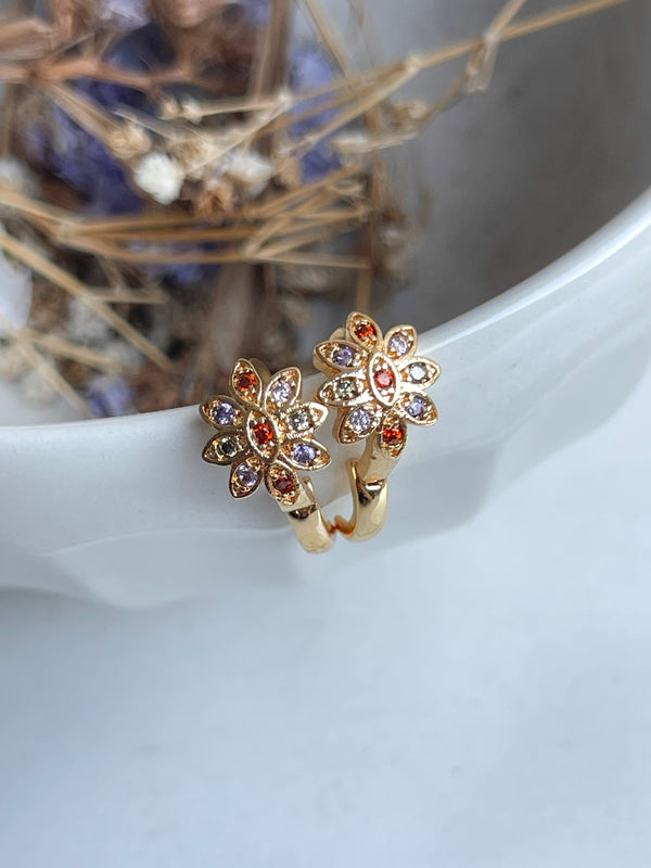 Aretes Flores Multicolor