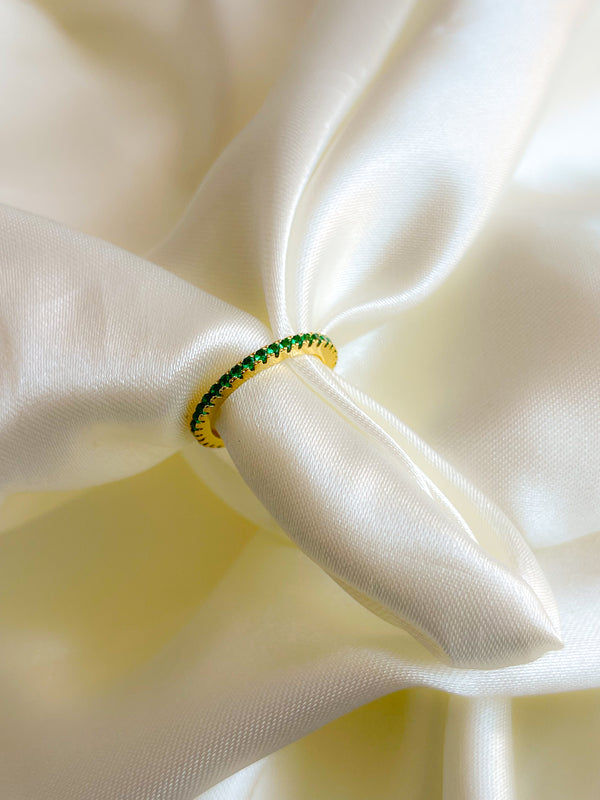 Anillo Piedritas Esmeralda