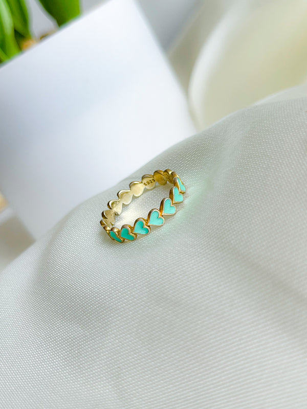 Anillo Línea de Corazones