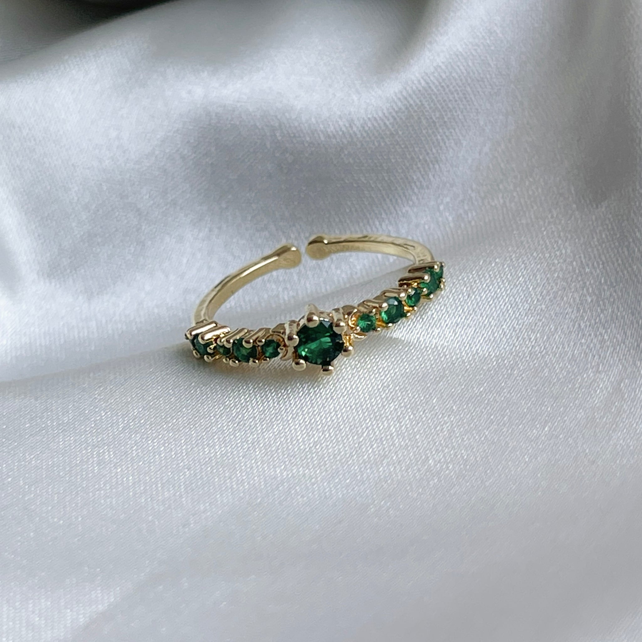 Anillo Cristal Verde