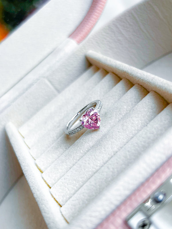 Anillo Corazón Rosado