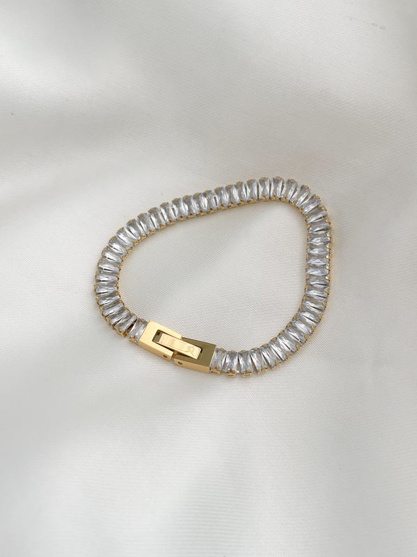 Pulseras de circones cuadrados