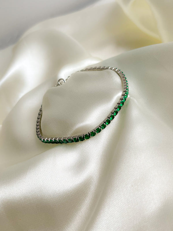 Pulsera de brillitos verdes