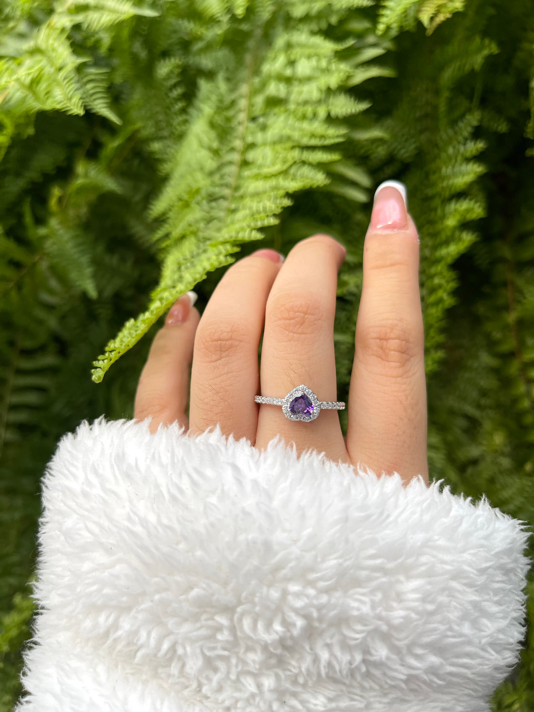 Anillo Corazón Morado