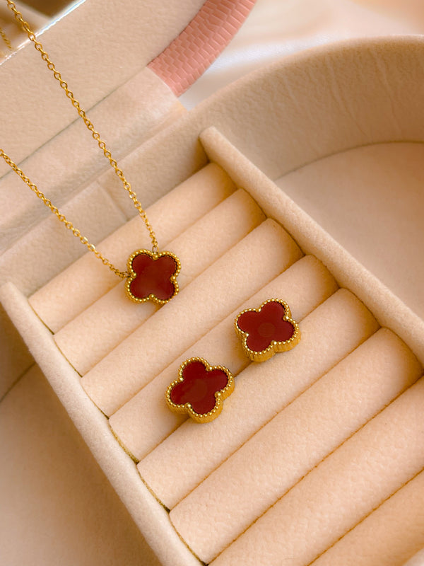 Set trébol vino tinto