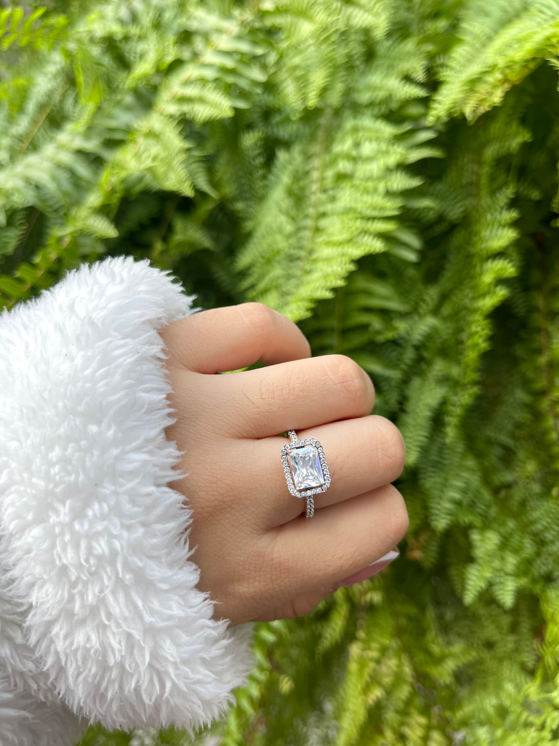 Anillo Cuadrado Diamante