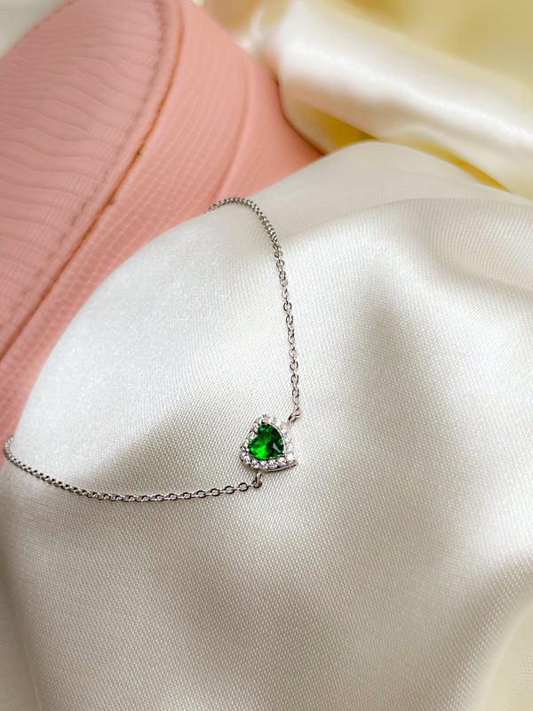 Pulsera corazón verde