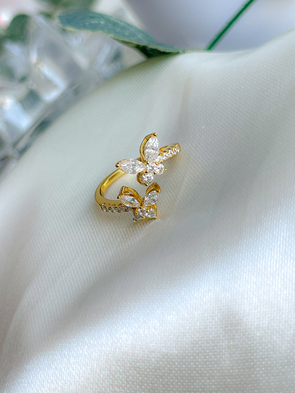 Anillo Mariposas Brillantes