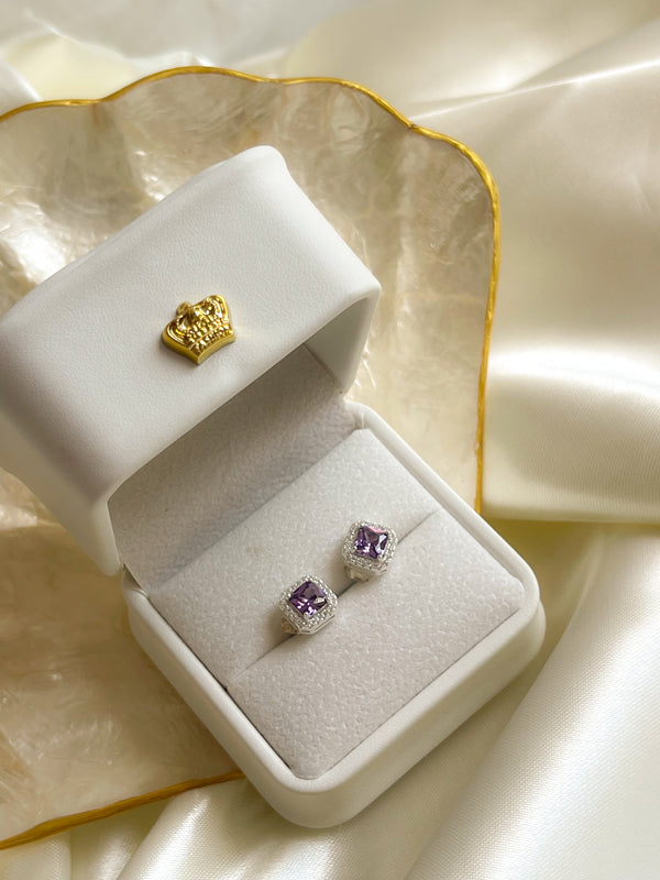 Topitos diamante morado