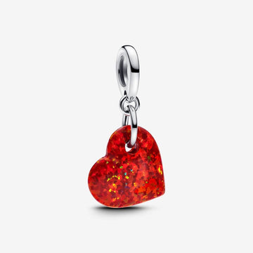 Charm Corazón Rojo Opalecente