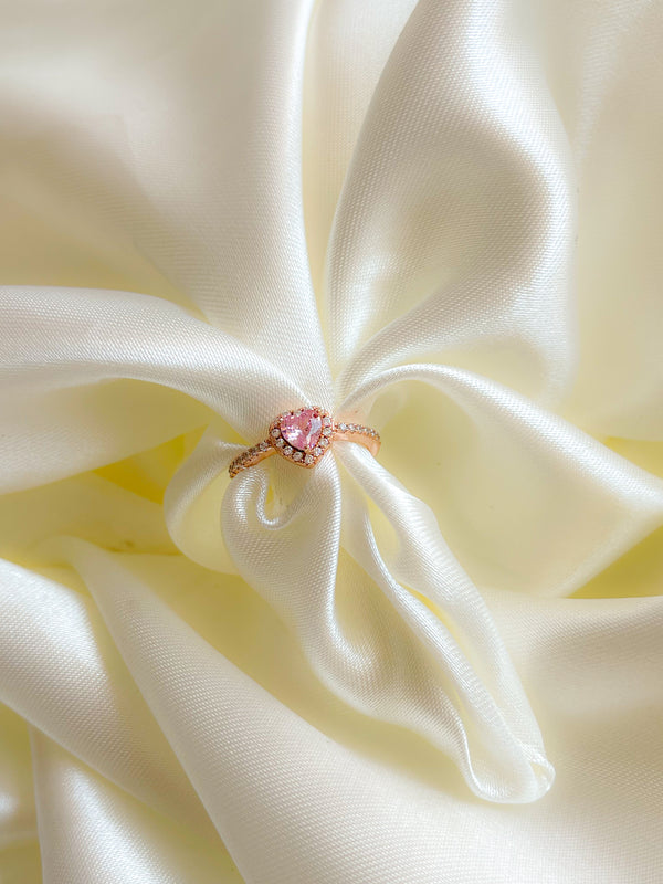 Anillo Corazón Rosado