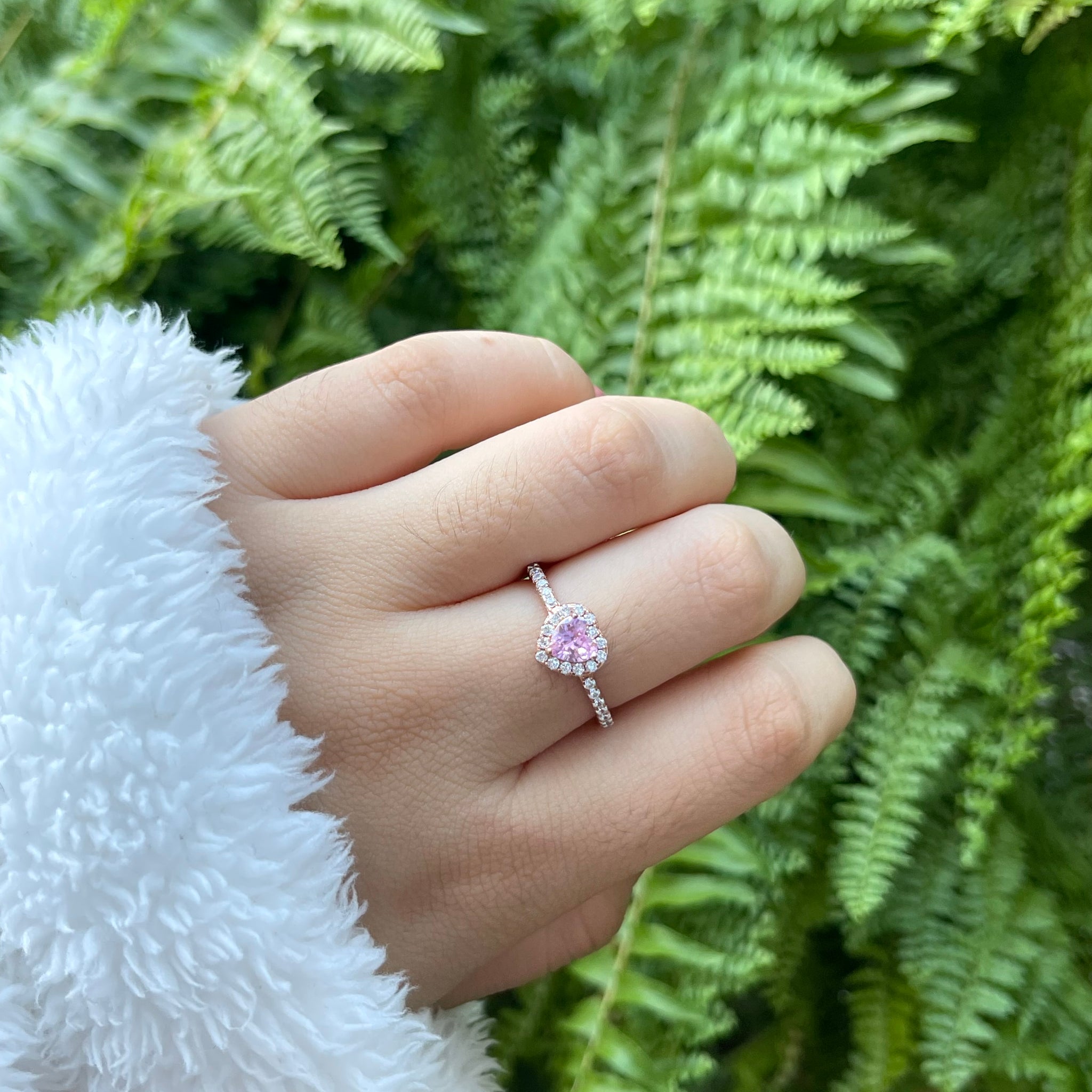Anillo Corazón Rosa