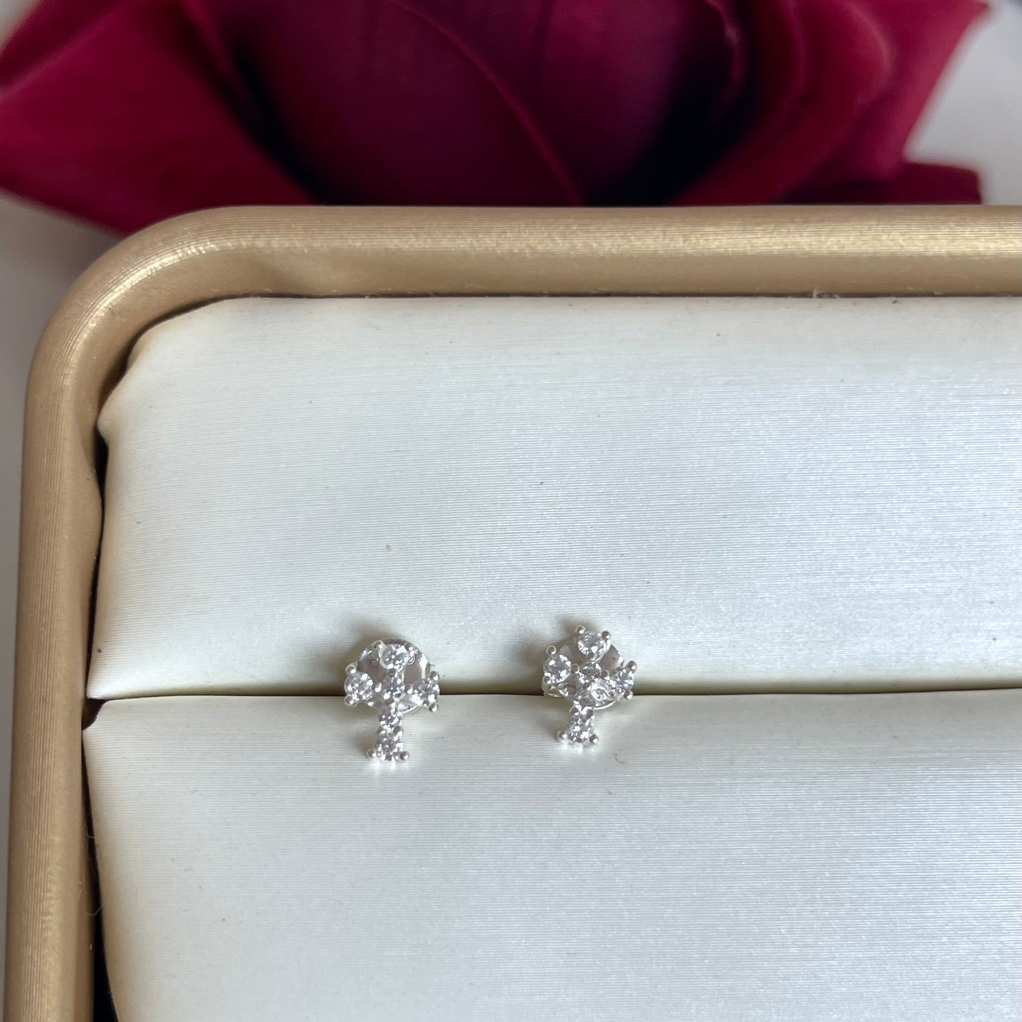 Aretes Cruz Brillante
