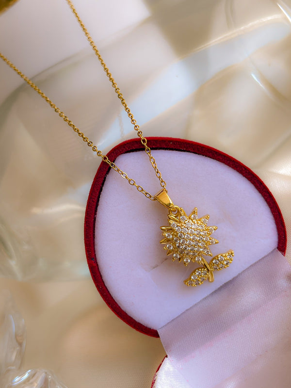 Cadena girasol con hojitas