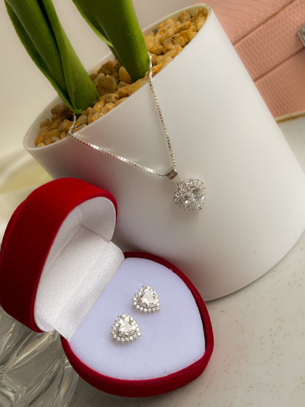 Set corazón diamante