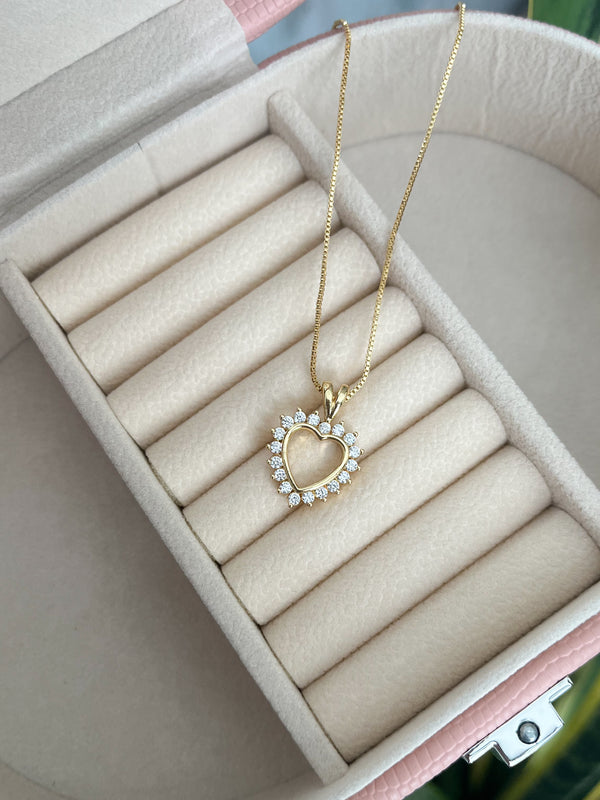 Collar Corazón Brillante