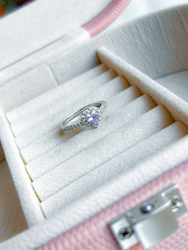 Anillo Corazón Lila