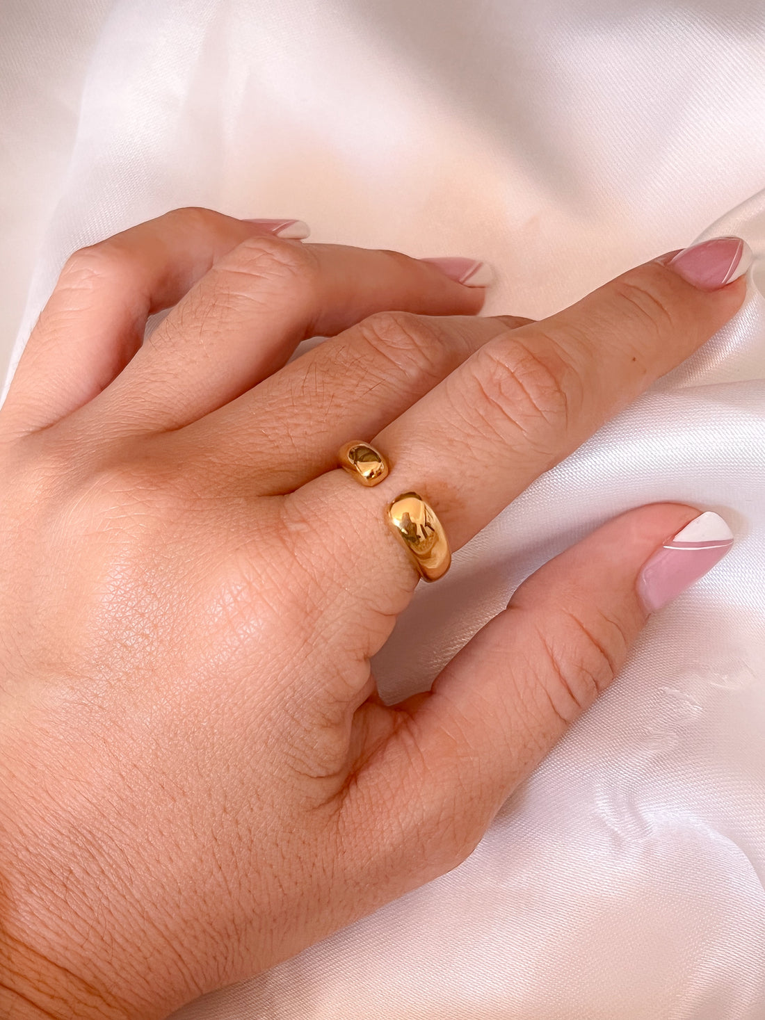 Anillo doble Chunky
