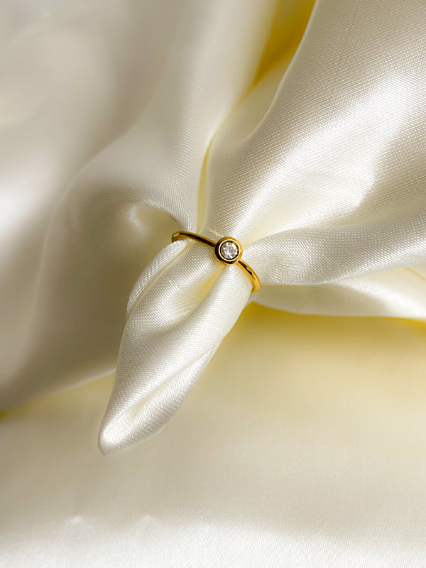 Anillo Piedrita Plateada