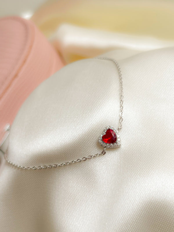 Pulsera corazón rojo