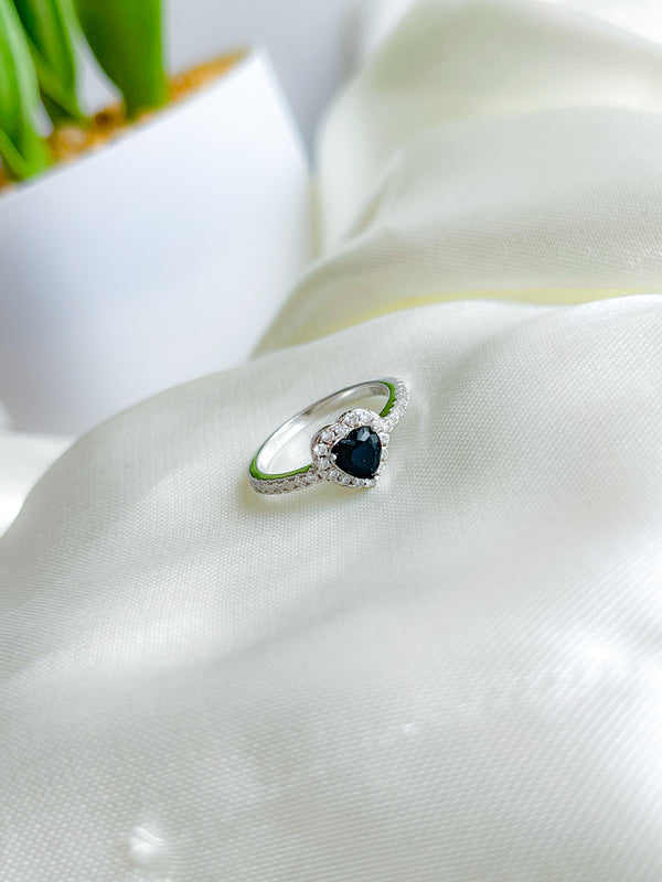 Anillo Corazón Negro