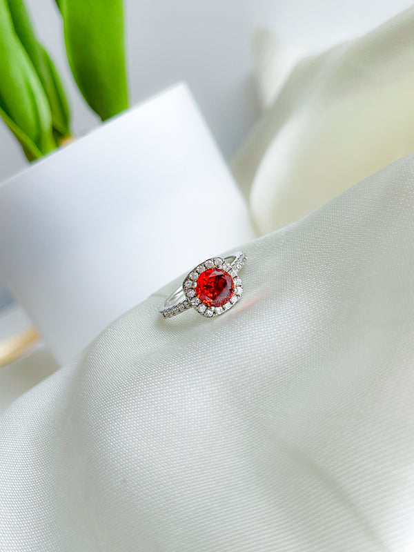 Anillo Círculo Puro Rojo