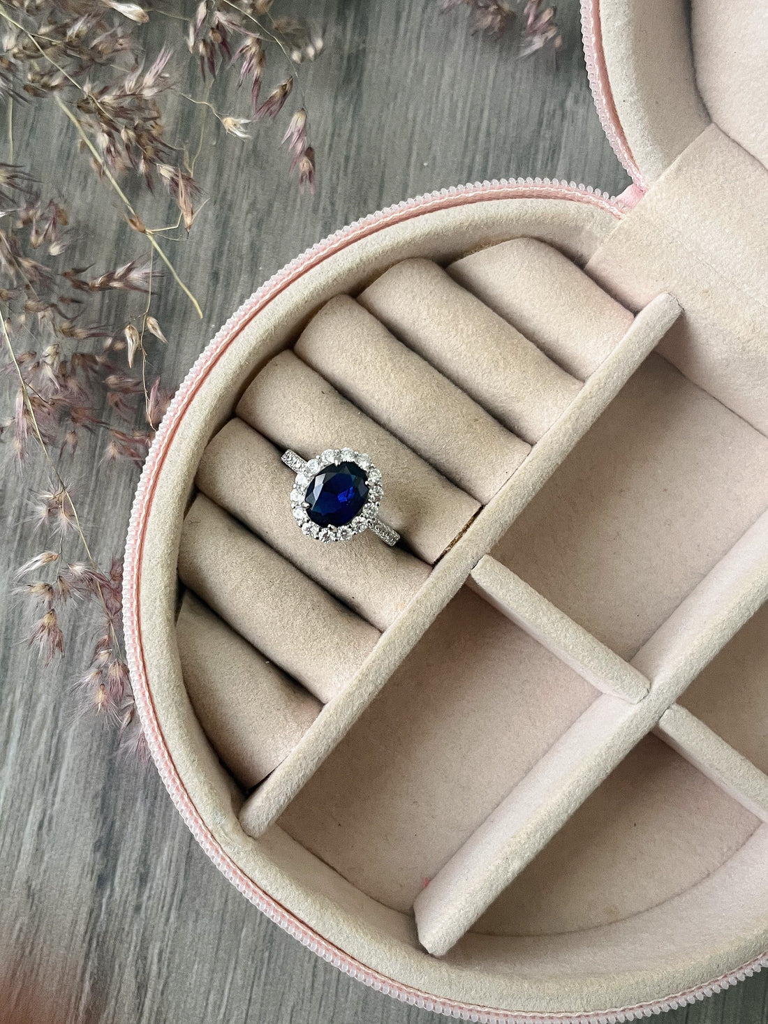 Anillo Ovalado azul