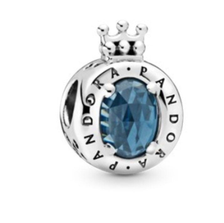 Charms de Corona con piedra Azul