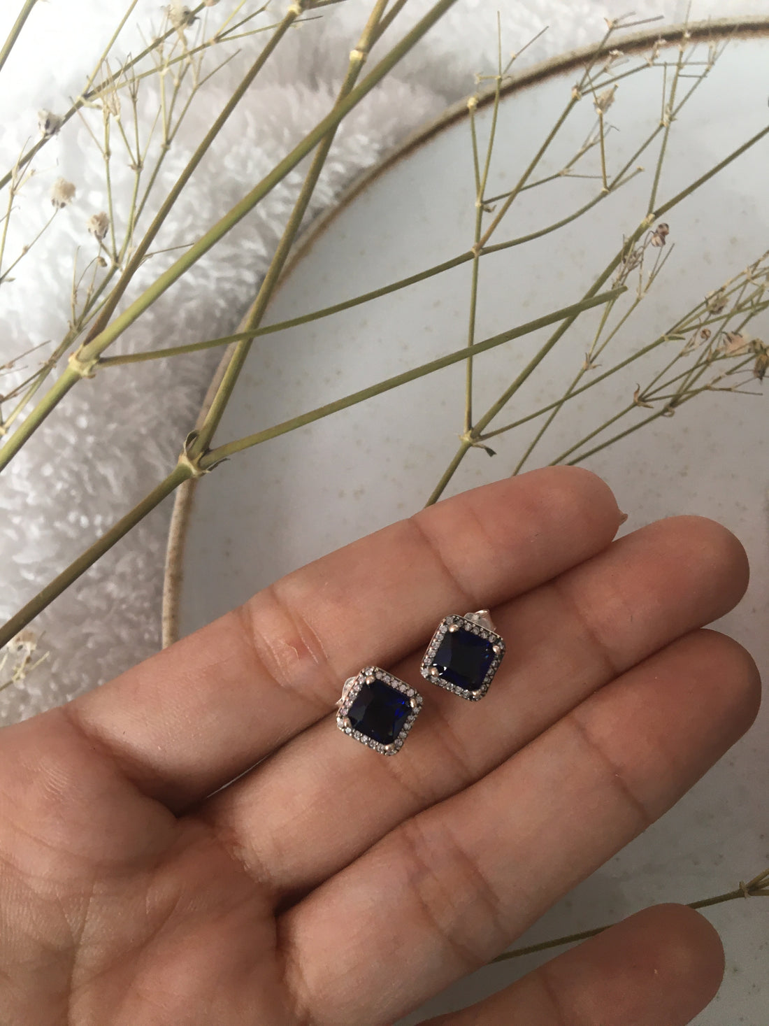 Aretes Piedra Azul